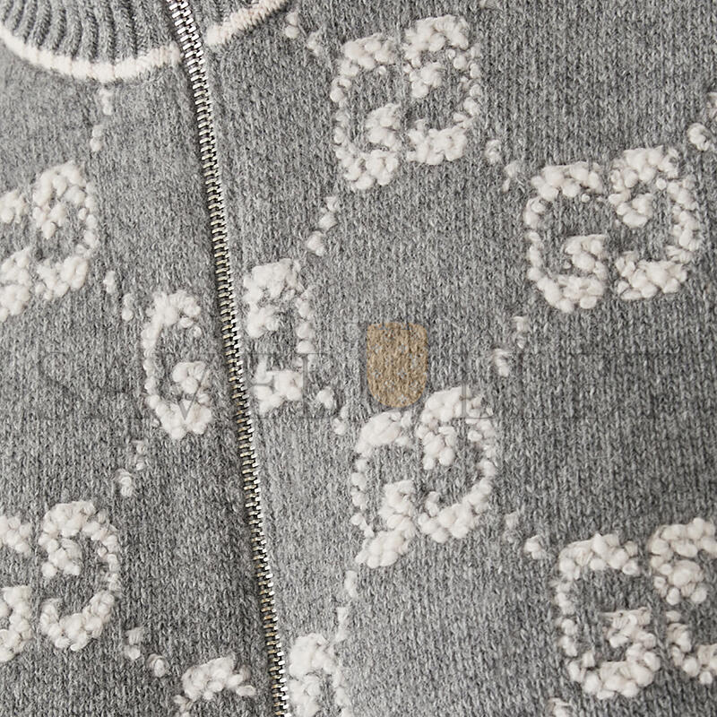 Gvc*1 gg bouclÉ stitch jacquard cardigan 814285